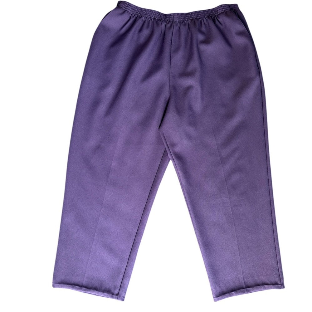 Alfred Dunner Women’s Purple Pants 20W Made in USA Vintage Plus Size